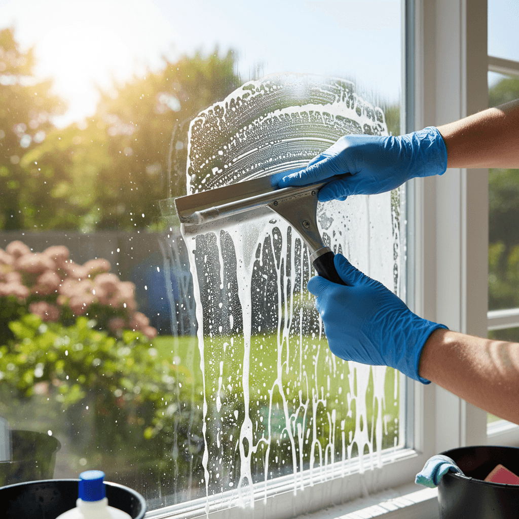 Exterior window cleaning service