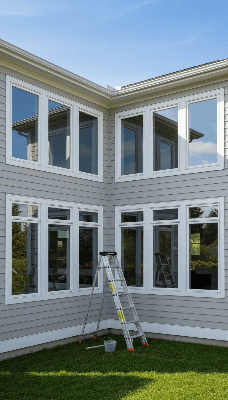 Residential windows cleaned to crystal clarity